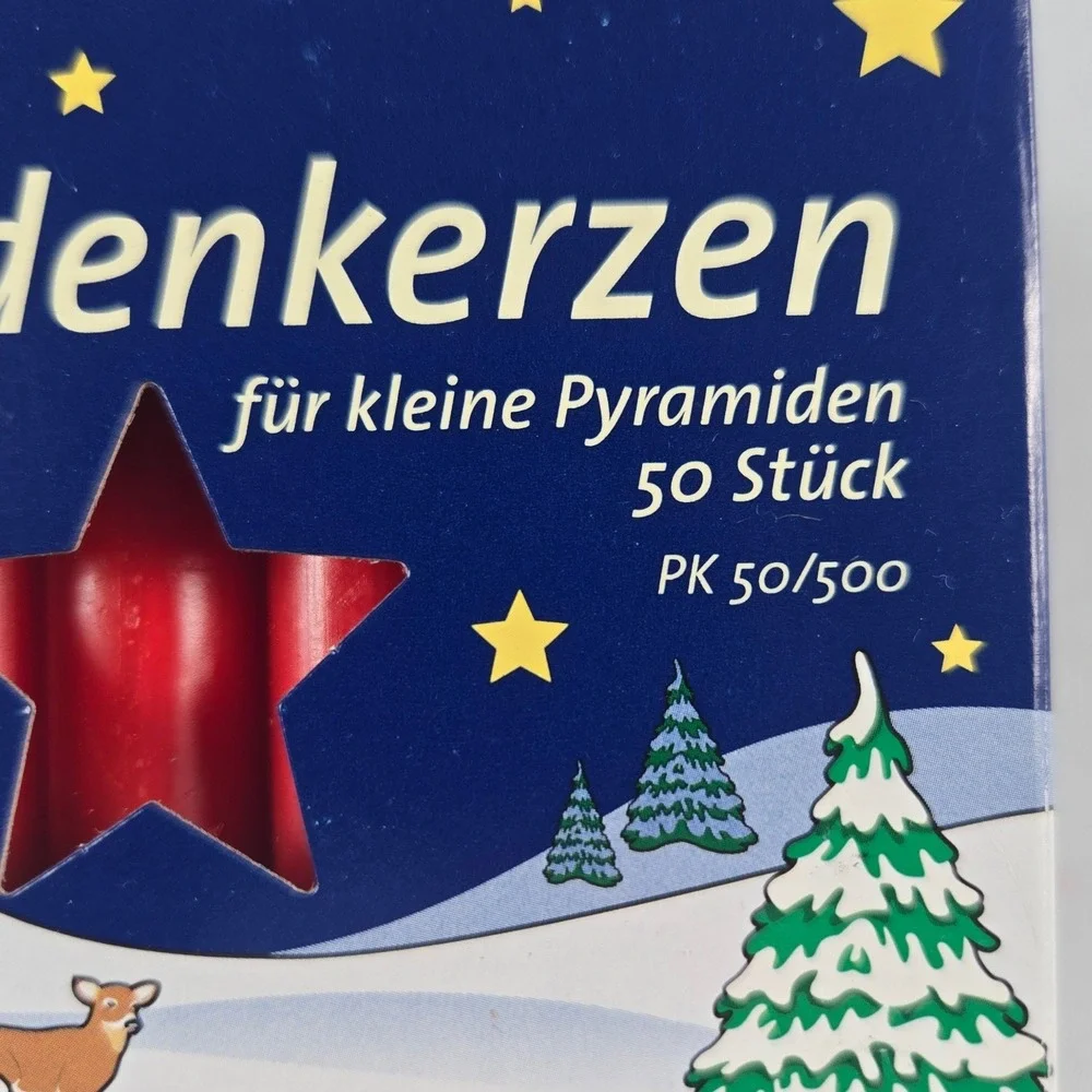 JEKA EWA Pyramid Candles 50 Count Red New German Christmas